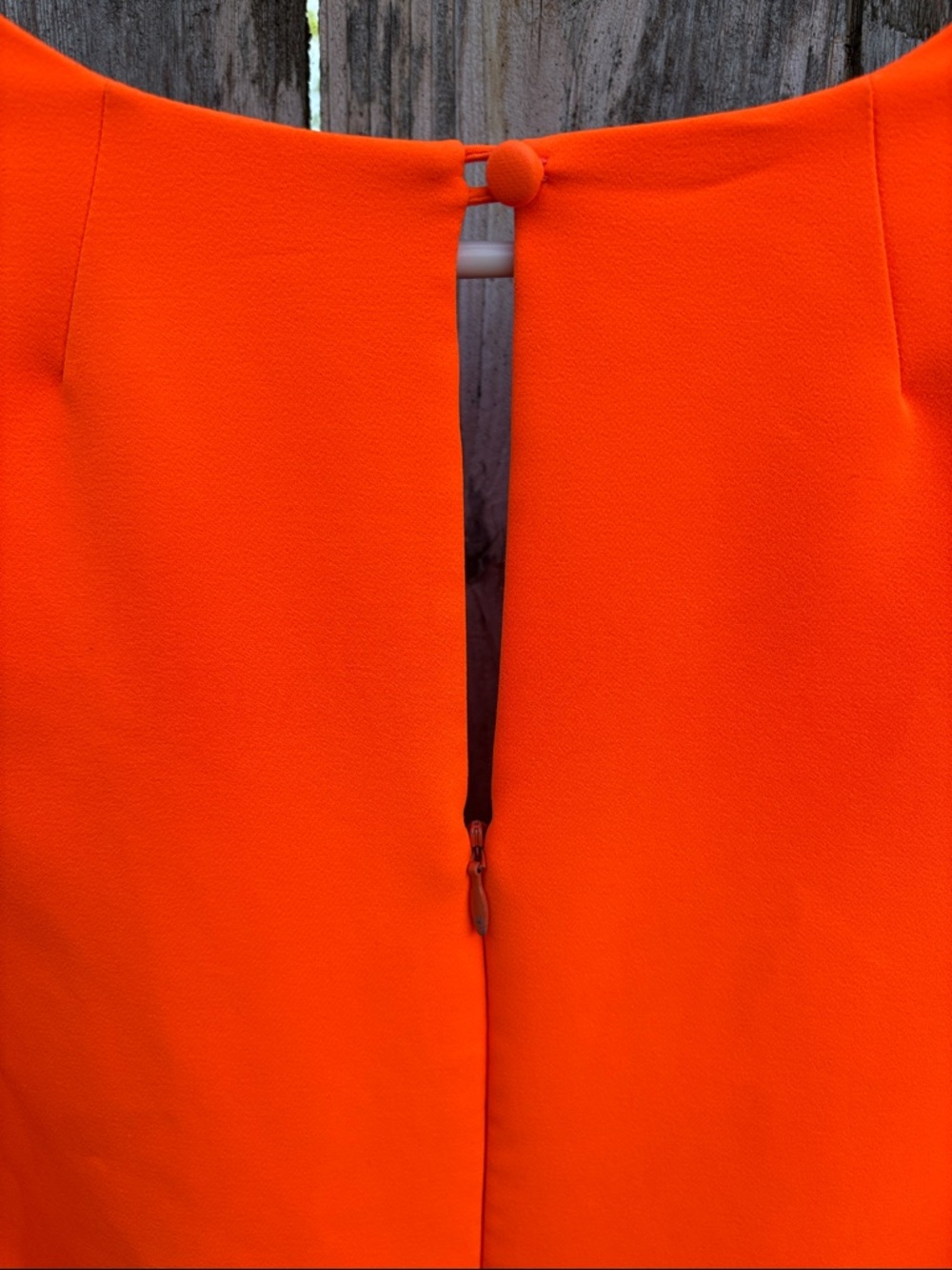 EUC Milly Nicole Shift Dress Ruffle Bell Sleeves Orange Size 10 - Picture 8 of 10
